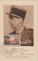 Algérie Carte Maximum 1951 Colonel D'Ornano 286 - Cartes-maximum