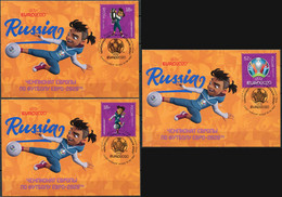 Russia 2021 - EURO 2020. Cancellation St. Petersburg - Set Of 3 - Football Scoccer Sports Games (**) - Covers & Documents