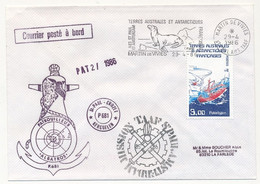 TAAF - Env. Affr 3,00 Polarbjorn, OMEC Martin De Vivies 29/4/1986 + Patrouilleurs Albatros + Divers - Storia Postale