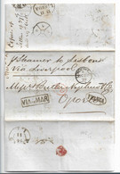 GB-V243 / GROSSBRITANNIEN - VICTORIA - Deutsch/franz. Krieg 1870, Briefverkehr Via Frankreich War Gestört ü.Portugal - Briefe U. Dokumente