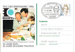 L-ALL-234 - ALLEMAGNE Entier Postal Journée Du Timbre 1996 Obl. Ill. Zwickau Ville De Robert Schumann - Private Postcards - Used