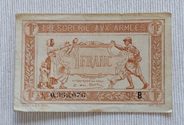 France 1917 - 1 Franc - Army Treasury - No 0,353,076 - Near UNC - 1917-1919 Army Treasury
