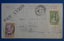 N25 MADAGASCAR BELLE LETTRE 1937 PAR AVION TANANARIVE POUR BUXY FRANCE+ AFFRANCH. PLAISANT - Covers & Documents