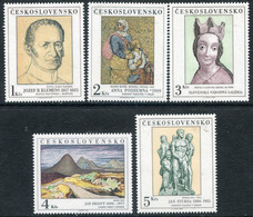 CZECHOSLOVAKIA 1980 National Gallery Paintings MNH / **.  Michel 2590-94 - Ungebraucht