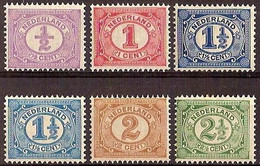 Nederland 1899-1913 NVPH Nr 50/55 Ongebruikt/MH Cijfer - Unused Stamps