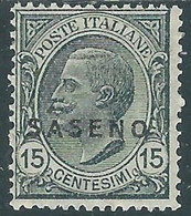 1923 SASENO EFFIGIE 15 CENT MH * - RE5-2 - Saseno