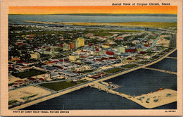 Texas Corpus Christi Aerial View Curteich - Corpus Christi