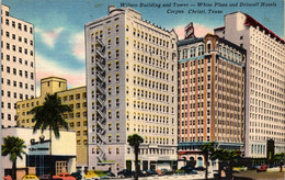 Texas Corpus Christi Wilson Building And Tower White Plaza Driscoll Hotels 1952 - Corpus Christi