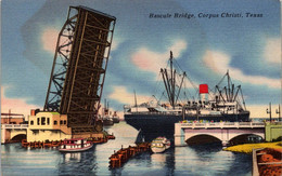 Texas Corpus Christi Steamer Passing Under Bascule Bridge - Corpus Christi