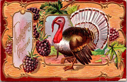 Thanksgiving Greetings With Turkey 1910 - Thanksgiving