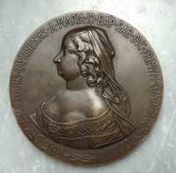 Maria Giovanna Battista Di Savoia - Grande Medaglia In Bronzo Diametro Mm.71,5 Gr.147 - Opus: Sacchini. - Royal/Of Nobility