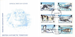 BRIT. ANTARCTIC TERR. - FDC 1992 WEDELL SEAL  Mi #193-198 / YZ186 - FDC