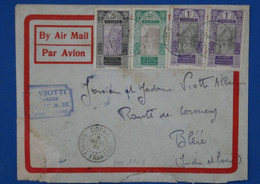 T18 GUINEE AOF BELLE LETTRE 1938 PETIT BUREAU GOYAH A BLERE FRANCE + PAIRE DE T.P 1F+ AFFRANCH. PLAISANT - Lettres & Documents