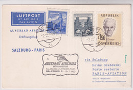 Austrain Airlines Eröffnungsflug Salzburg - Paris 16. Juli 1960 - Other & Unclassified