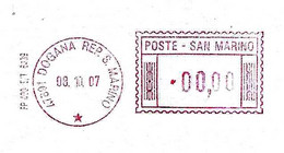 SAN MARINO - 2007 HERMES Finanziaria - Ema Affrancatura Meccanica Rossa Red Meter Su Busta Non Viaggiata - 5776 - Lettres & Documents
