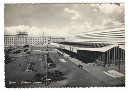 12.179 - ROMA STAZIONE TERMINI ANIMATISSIMA AUTO CAR AUTOBUS 1955 - Stazione Termini