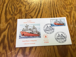 Enveloppe 1er Jour Saint-pierre Et Miquelon La Normande 1987 - Used Stamps