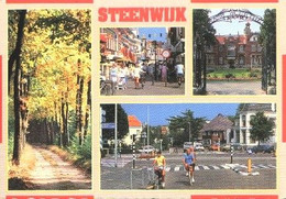 Nederland Holland Pays Bas Steenwijk Met Fietsers In De Stad - Steenwijk