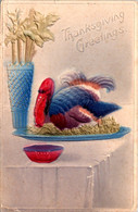 Thanksgiving Greetings With Turkey 1908 - Giorno Del Ringraziamento