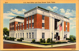 Texas Tyler Post Office And Court House Curteich - Tyler