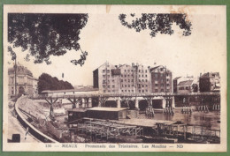 CPA Vue Rare - SEINE ET MARNE - MEAUX - PROMENADE DES TRINITAIRES - LES MOULINS - Passerelle Provisoire - édition ND/136 - Meaux