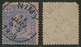 émission 1884 - N°48 Obl Simple Cercle "Nimy". TB - 1884-1891 Leopoldo II