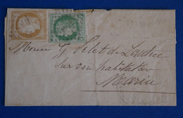 C MARTINIQUE BELLE LETTRE RARE 1875 FORT DE FRANCE POUR LE MAIRE MARIN +COLONIE GEN. N 19 N 17 + AFFRANCH. PLAISANT - Lettres & Documents