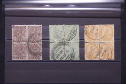 INDE - Type Georges V , 3 Exemplaires En Bloc De 4 Oblitérés - L 110746 - 1911-35 King George V