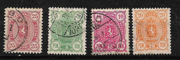 Finlande   N°  14  à     17   Oblitérés     B/TB    Voir  Scans    - Used Stamps