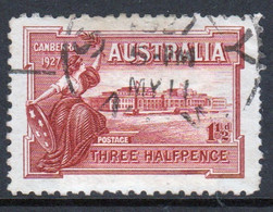Australia 1927 Opening Of Parliament House 1½d In Fine Used Condition. - Oblitérés