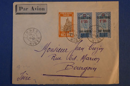 G15 NIGER BELLE LETTRE 1935 ZINDER POUR BOURGOIN FRANCE+ SURCHARGES+ AFRANCHISSEMENT PLAISANT - Storia Postale