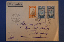 G15 NIGER BELLE LETTRE 1935 ZINDER POUR BOURGOIN FRANCE+ SURCHARGES+ AFRANCHISSEMENT PLAISANT - Brieven En Documenten