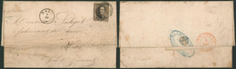 Médaillon - N°3 Touché Sur LAC Obl D13 çàd Dour + Cachet T18 > Wiers / Cahet Privé, Charbonnages (Elouges) - 1849-1850 Medaglioni (3/5)