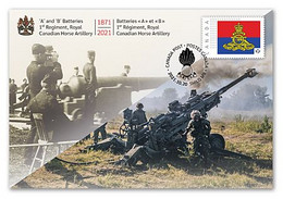 Canada 2021 “A” And “B” Batteries, 1st Regiment, Royal Canadian Horse Artillery Commemorative Envelope - 2011-...