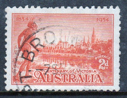 Australia 1934 Centenary Of Victoria 2d In Fine Used Condition. - Oblitérés