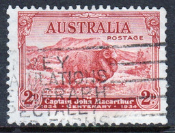 Australia 1934 Death Centenary Of Sir John Macarthur 2d In Fine Used Condition. - Oblitérés