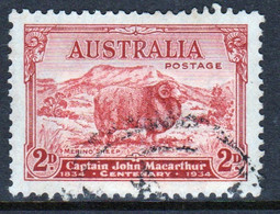 Australia 1934 Death Centenary Of Sir John Macarthur 2d In Fine Used Condition. - Oblitérés