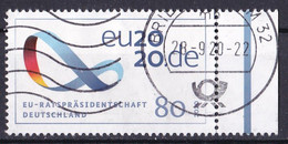 (3554) BRD 2020 O/used (Rand Rechts) (A1-30) - Gebraucht