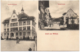 Gruss Aus WILLISAU Landschulhaus Hauptstrasse Verlag W. Grossenbacher Bäckerei Willisau - Willisau