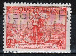 Australia 1936 Single 2d Stamp From Set Issued To Celebrate The Opening Of The Telephone Link In Fine Used Condition. - Oblitérés