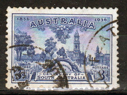 Australia 1936 Single 3d Stamp From Set Issued To Celebrate The Centenary Of South Australia In Fine Used Condition. - Oblitérés