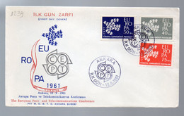 5CRT1239 - TURCHIA , La Serie Europa Cept Su FDC Del 18.9.1961 - Covers & Documents