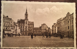 Cpa, écrite En 1937, CHARLEROI Place Du Sud Et Hôtel Des Postes,animée, édition Belge, BELGIQUE - Charleroi