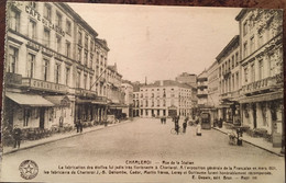 Cpa, écrite Sous Pli, CHARLEROI, Rue De La STATION, Animée, Cycliste, Enseignes Commerciales, édition Desaix - Charleroi