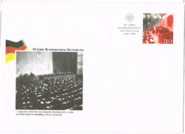 L-ALL-312 - ALLEMAGNE Entier Postal Enveloppe 50e Anniv. De La République Fédérale - Private Covers - Mint