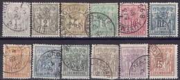 Luxembourg, Luxemburg 1882 Allégorie Série Oblitéré, Dentelures Diverses, Val.cat.225€ - 1882 Allégorie