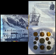 FLEURS DE COINS / STEMPELGLANS / STEMPELGLANZ - FDC - Expédition Antarctique / Antartica Expeditie - 1997 - FDEC, BU, BE & Münzkassetten