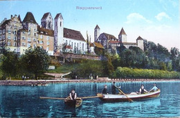 RAPPERSWIL Männer Im Ruderboot Gel. 1922 N. Brunnadern (Weberei) - Brunnadern