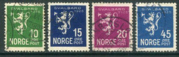 NORWAY 1925 Annexation Of Svalbard Set Of 4,used.  Michel 116-19 - Oblitérés