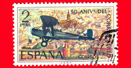 SPAGNA - Usato - 1971 - 50 Anniv. Del Servizo Postale Aereo - Havilland DH9 -  Air Mail Service - 2 - Usati